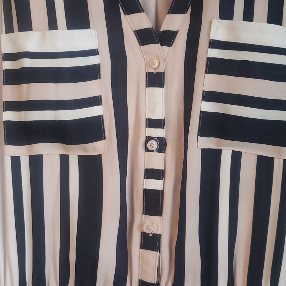 Striped Romper - Picture 2 of 4
